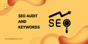 SEO Audit and Keywords graphic created for digital marketing project portfolio.
